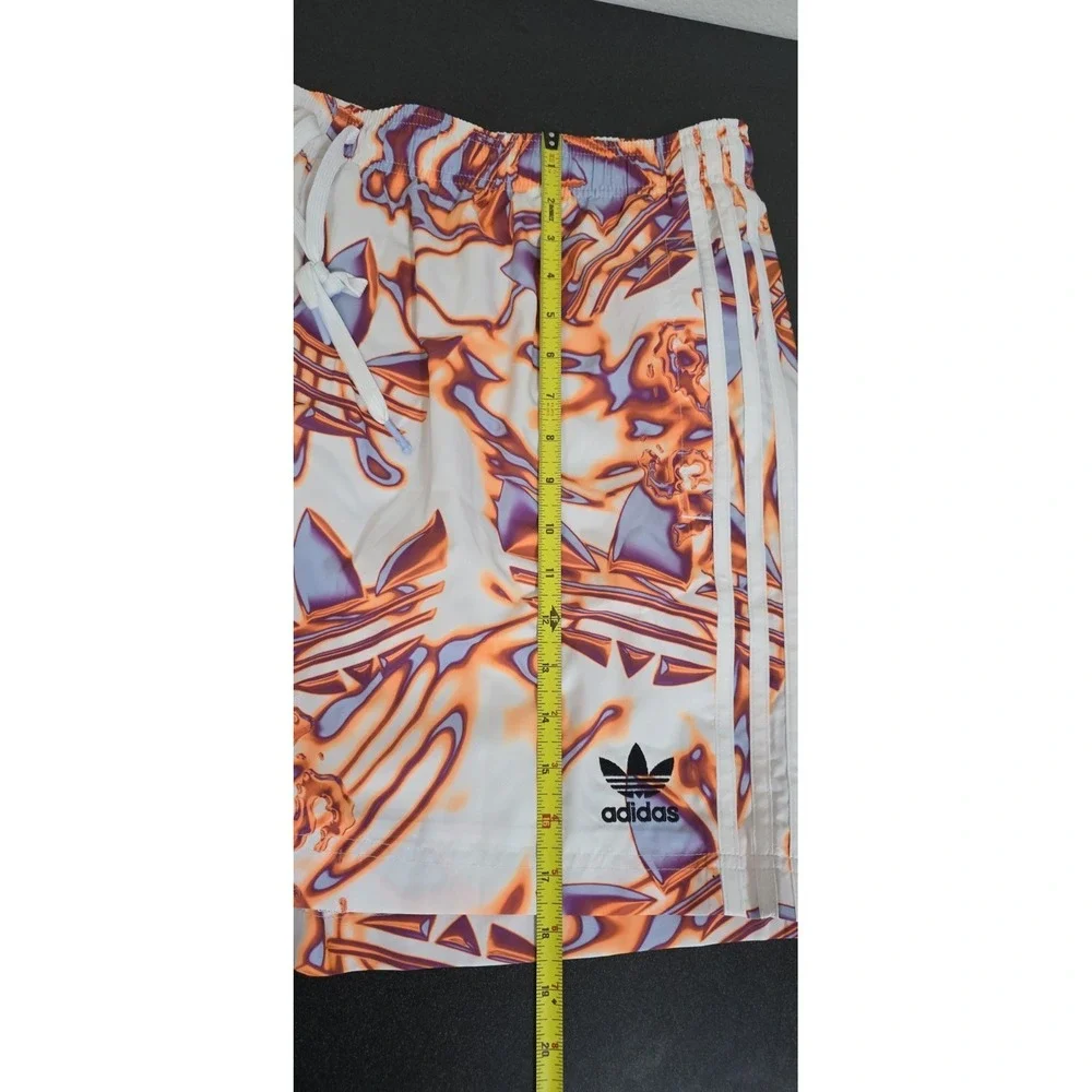 NWT ADIDAS ORIGINALS AOP 2XL PULL ON ALL DAY SWIM SHORTS Trunks Beach Neon Swirl